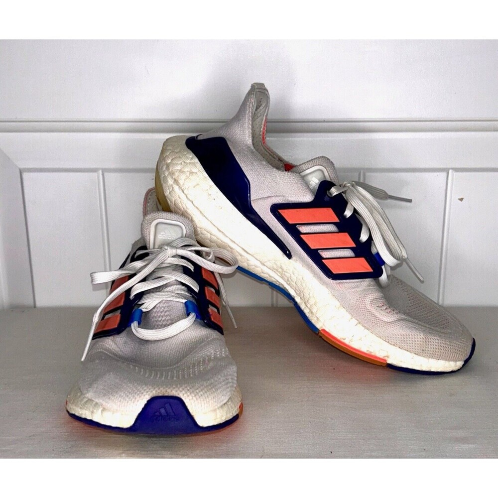 Adidas‎ Ultraboost 22 Women's Size 7.5 Running Shoes White Blue Pink